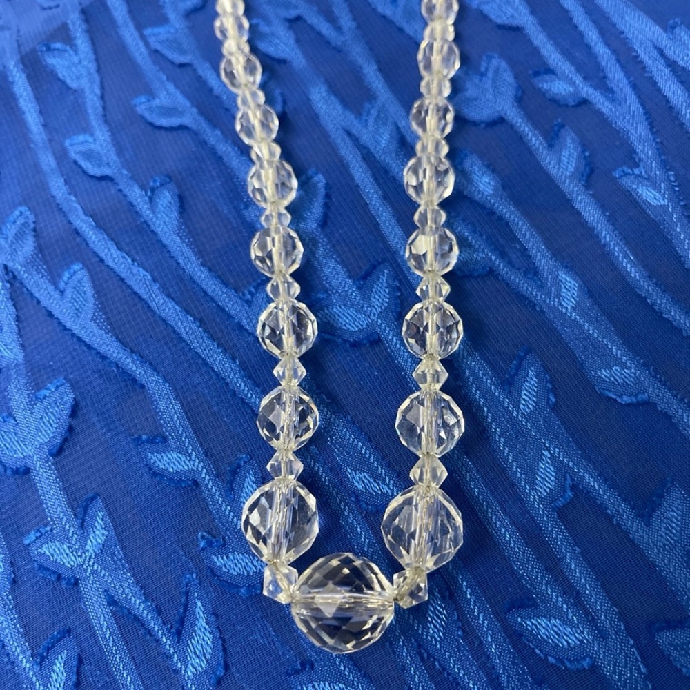 Vintage Crystal Glass Bead Necklace